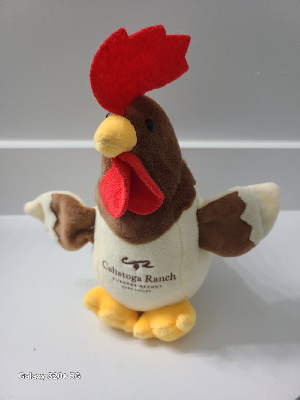 Calistoga Ranch Auberge Resort Napa Valley Soft Plush Rooster Souvenir Toy Set